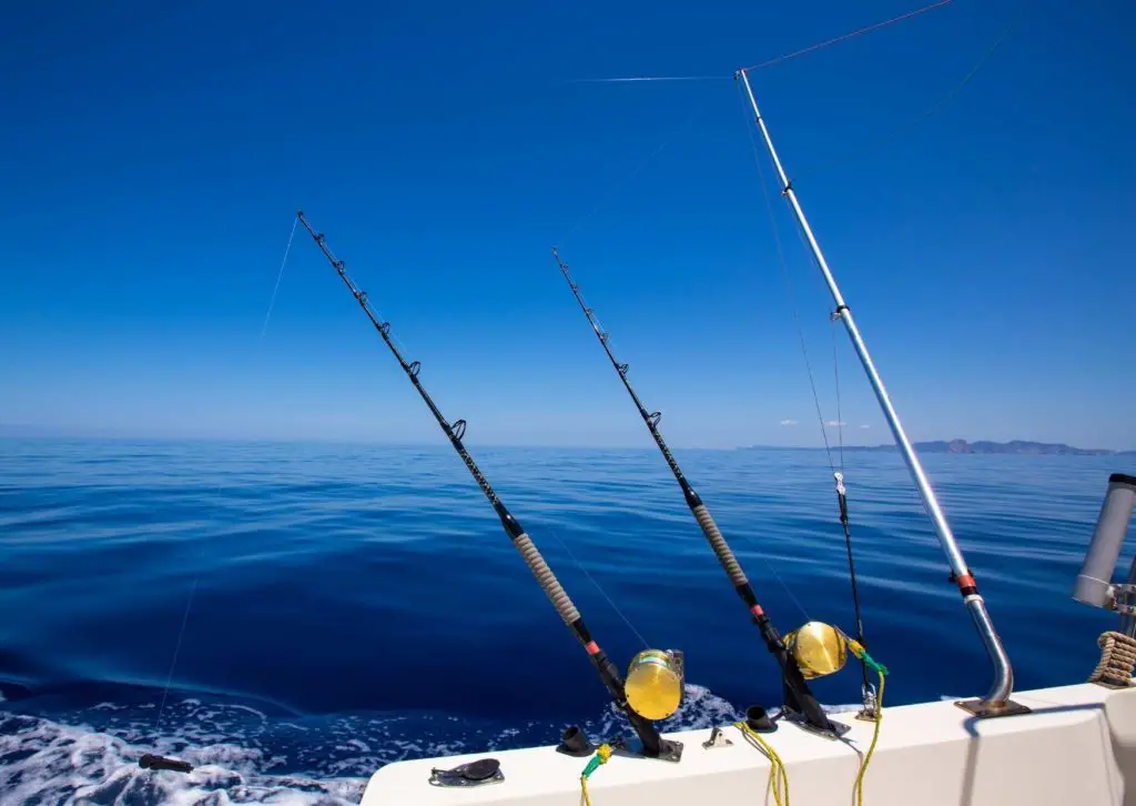 Looking at fishing rods on a boat thinking, What makes a rod a trolling rod?