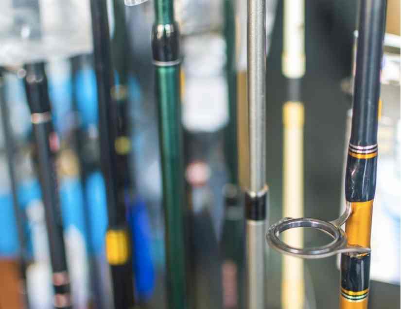A group of fishing rods, some for Medium-Heavy Spinning Rod Uses