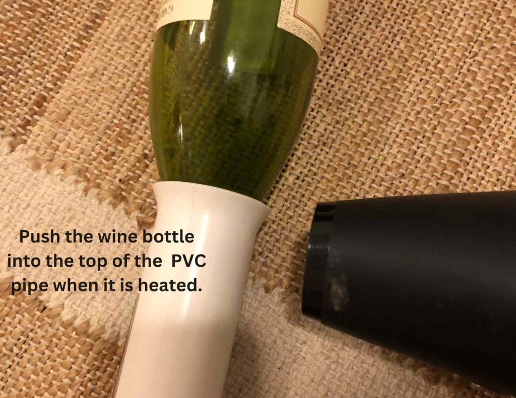 Flaring PVC rod holders using heat and a wine bottle!