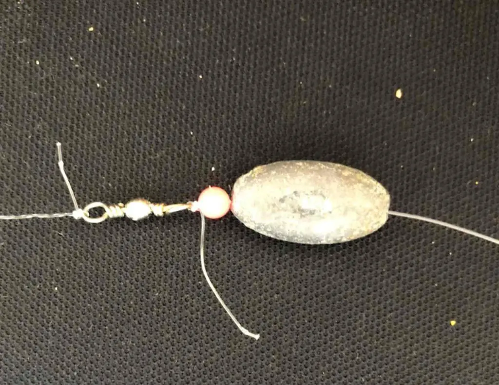 The Carolina Rig for surf fishing sinker and bead
